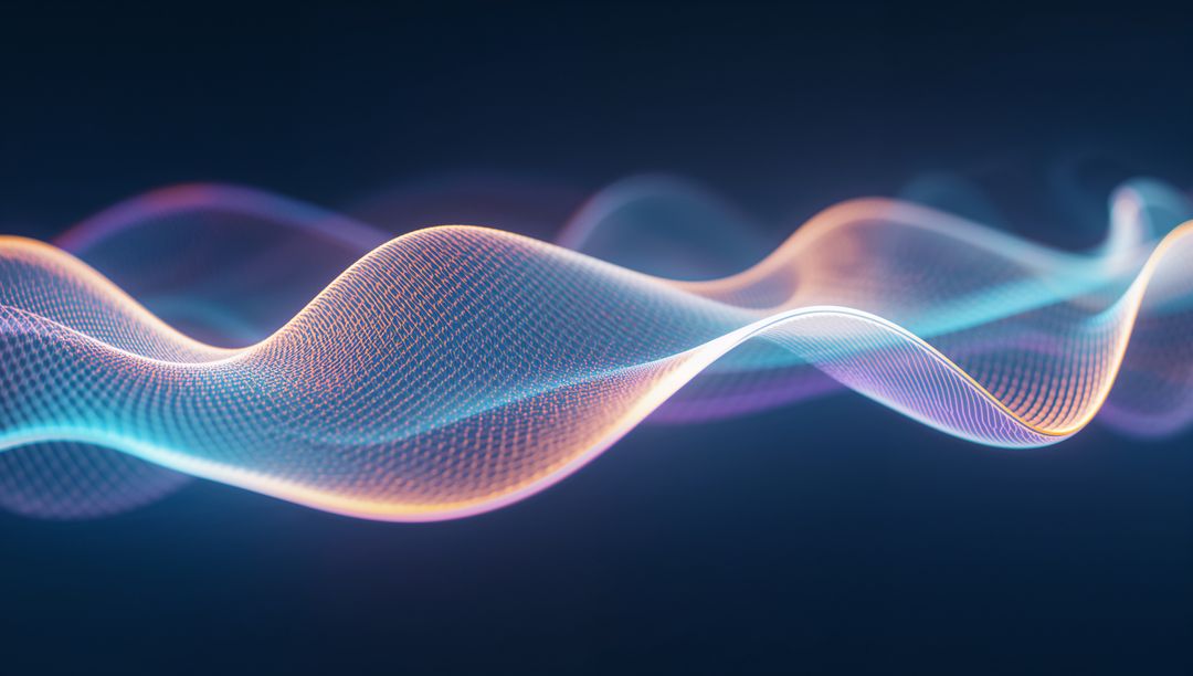 Abstract Luminous Multicolored Phoenix Flow Design on Dark