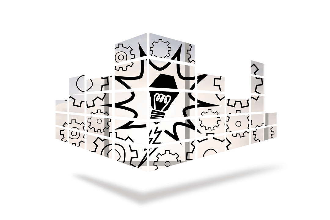 Creative Idea Concept with Transparent Light Bulb on Abstract Screen