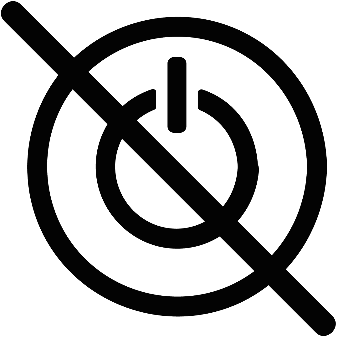 Turn Off Prohibition Sign on Transparent Background