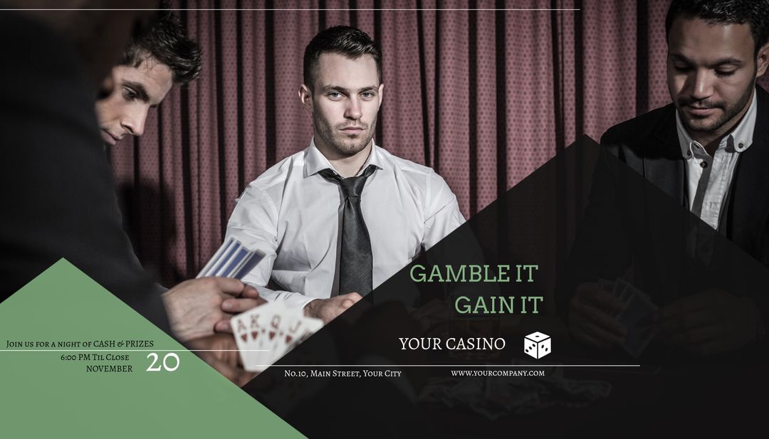 Casino Event with Intense Card Game Atmosphere