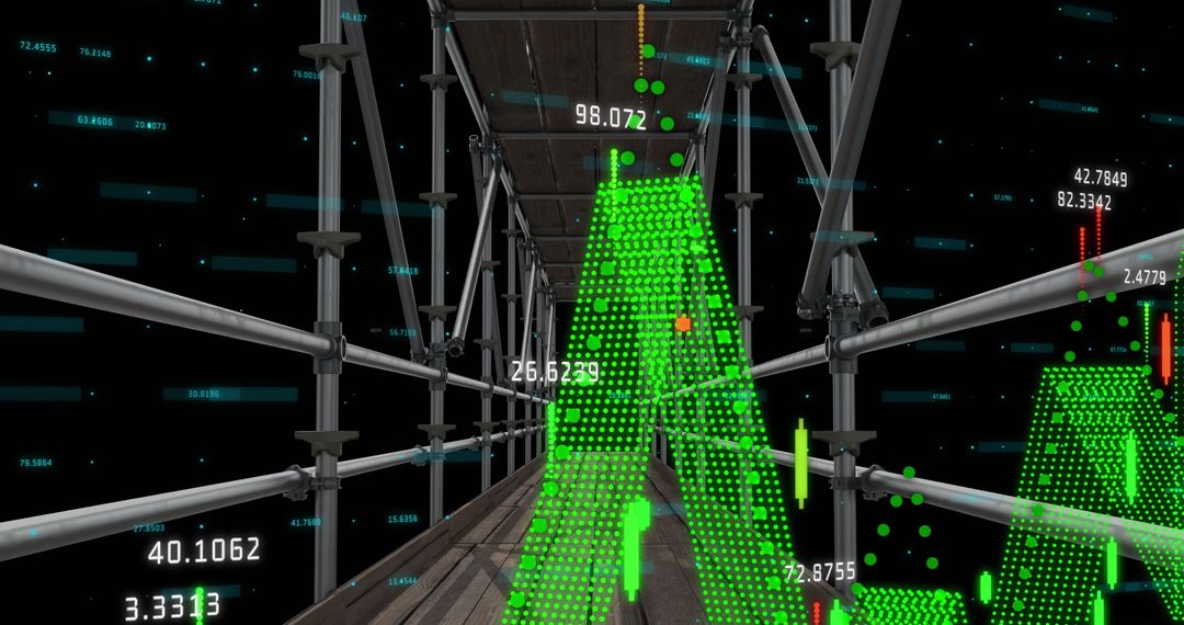 Financial Data Projection on Scaffolding Structure
