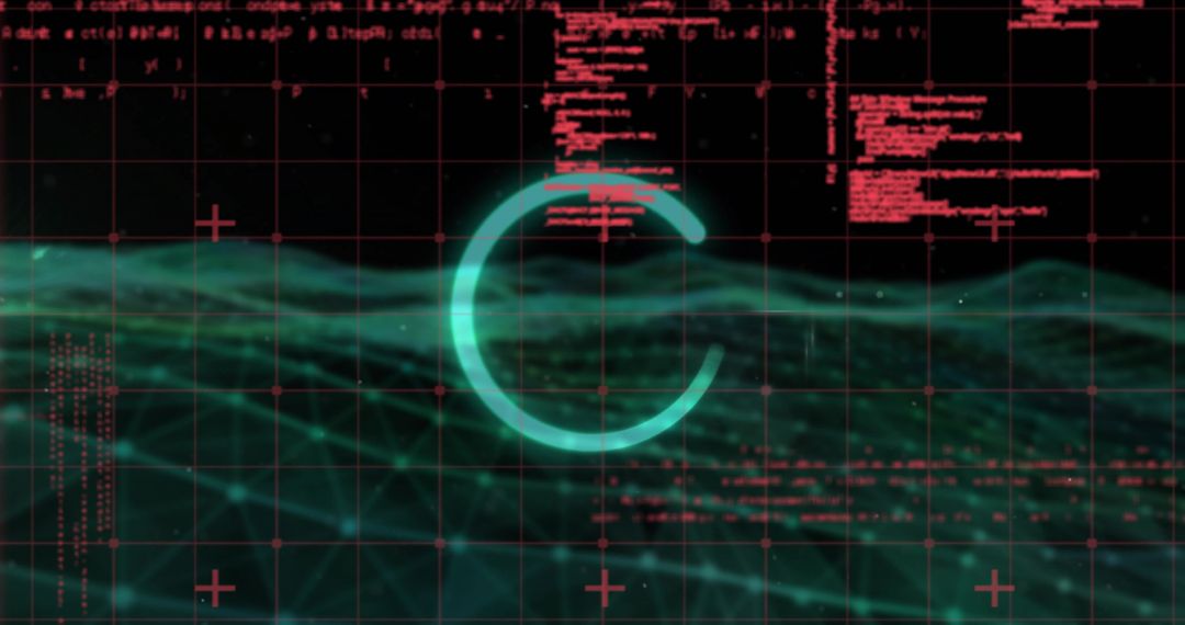 Digital Loading Symbol on High-Tech Data Interface