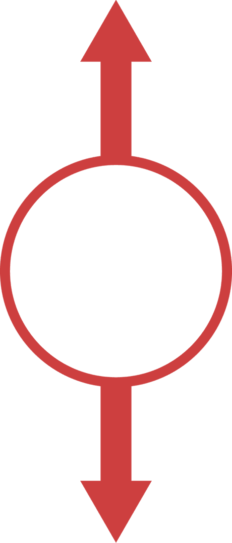 Red Arrows and Spot on Transparent Background