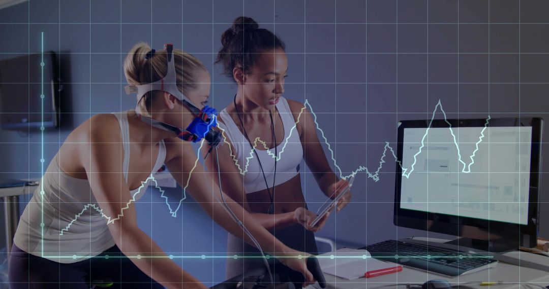 Cyclist Wearing Respiratory Mask Testing Performance with Trainer
