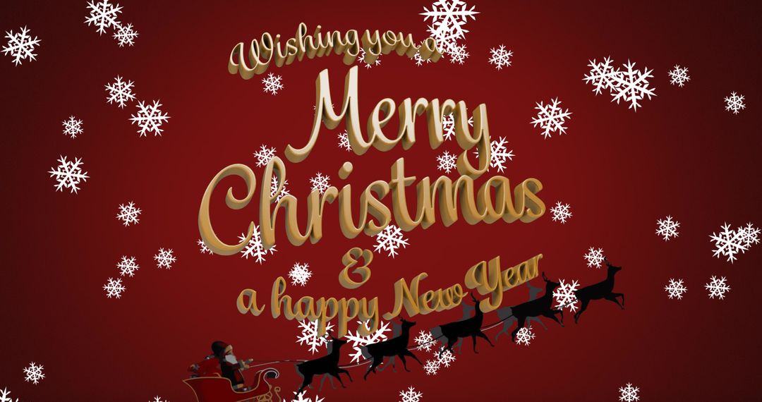 Merry Christmas and Happy New Year Festive Greeting Design