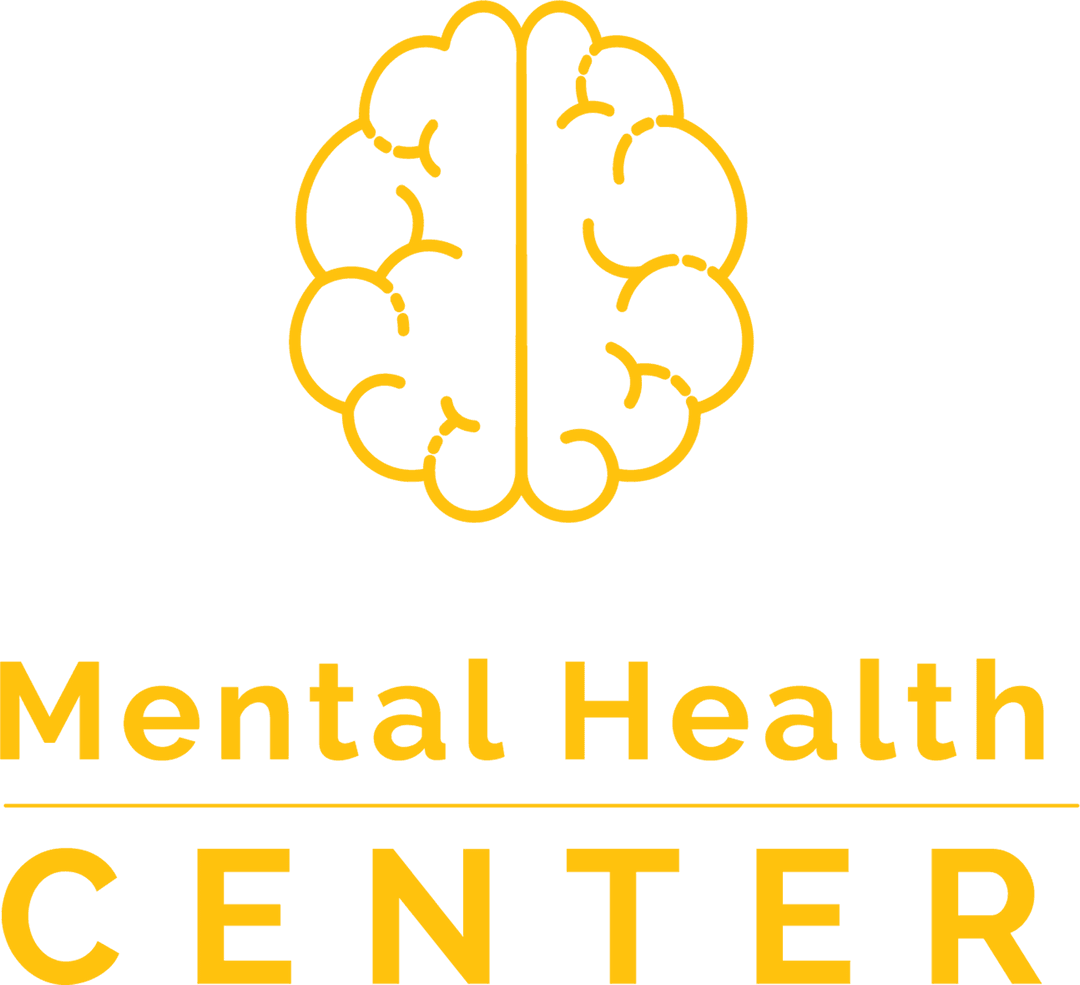 Transparent Yellow Brain Logo for Mental Health Center