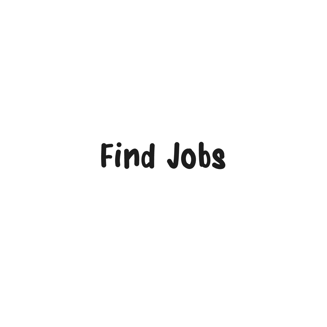 Transparent Find Jobs Text for Employment Concept Design