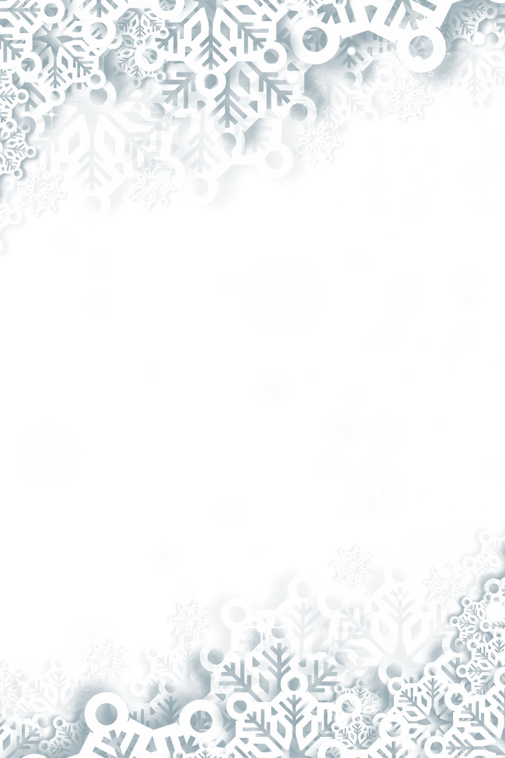 Winter Snowflakes on Transparent Background Illustration