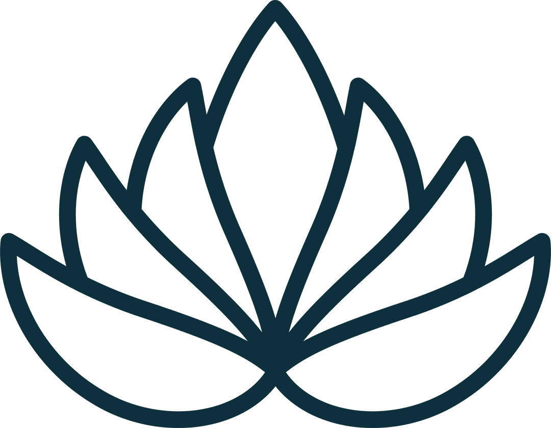 Elegant Transparent Lotus Flower Line Illustration