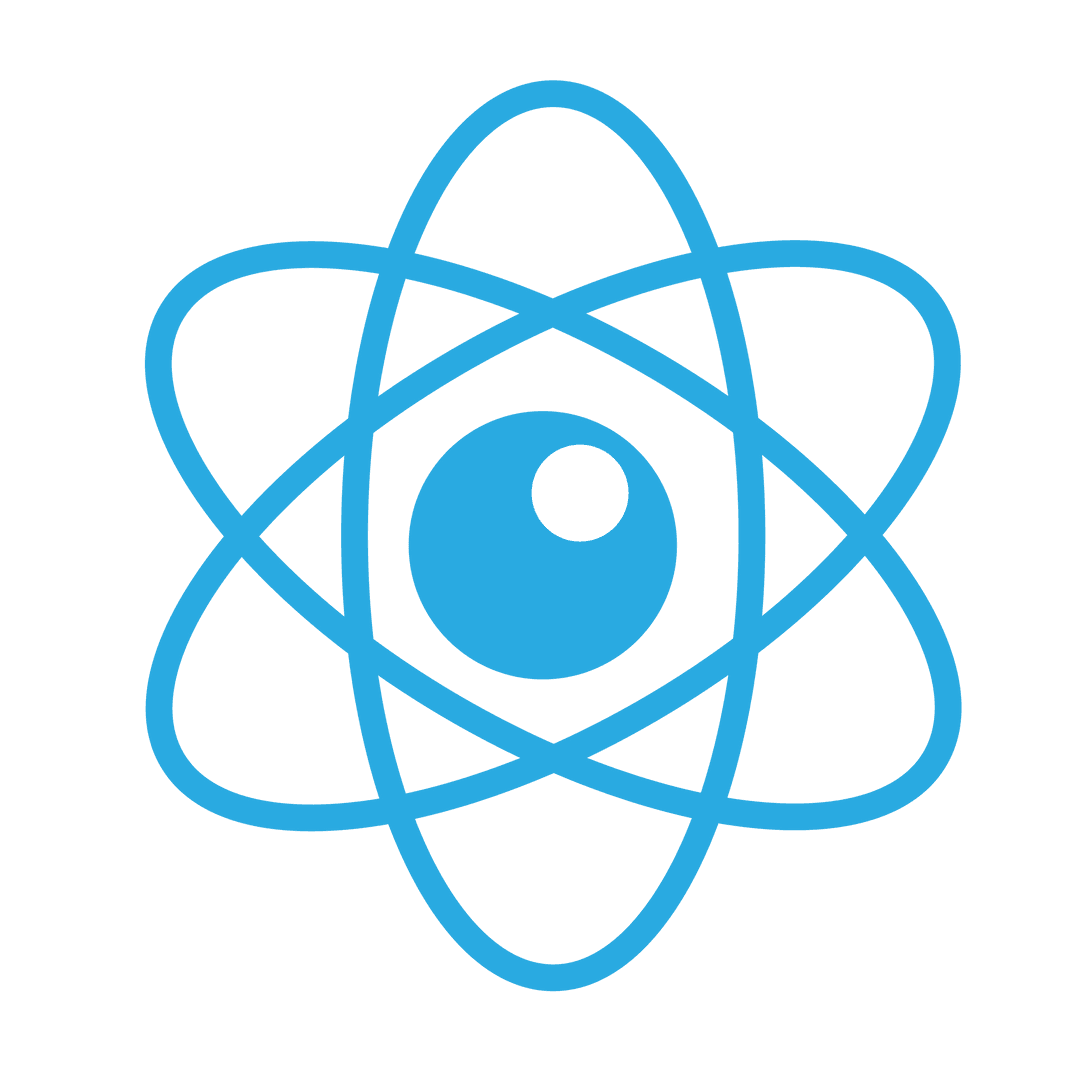 Blue Molecule Icon on Transparent Background Chemistry Vector