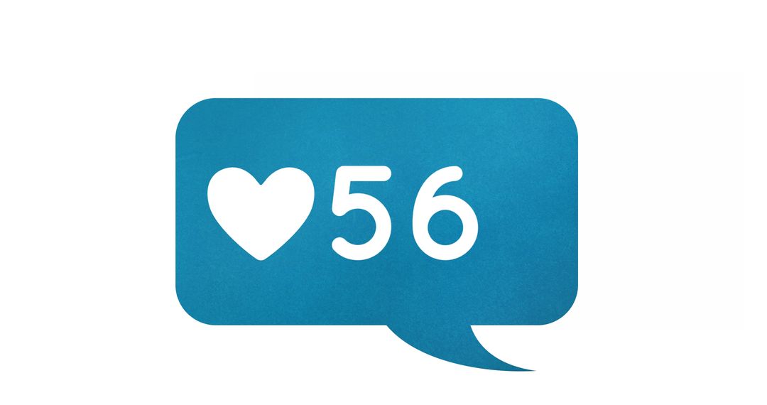 Minimal Blue Social Media Like Notification Icon