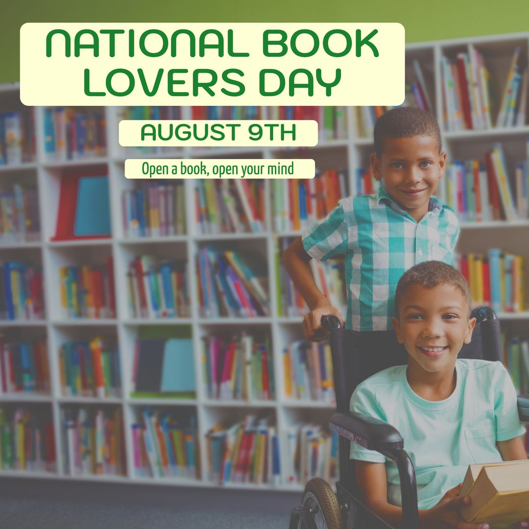 Diverse Children Enjoying Reading on National Book Lovers Day