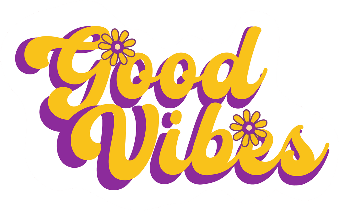 Good Vibes Typography Sticker on Transparent Background