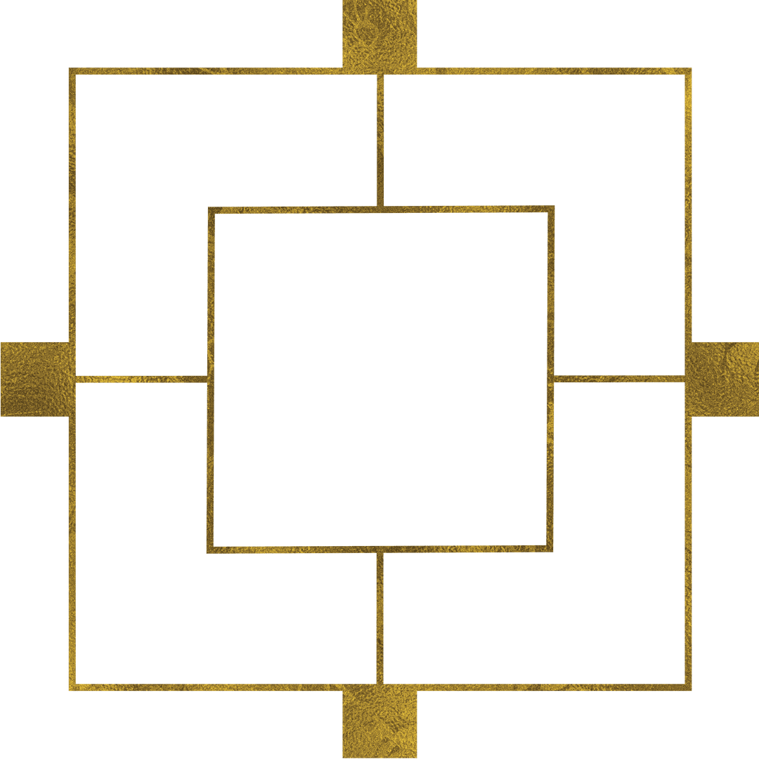 Elegant Gold Transparent Geometric Frame Design