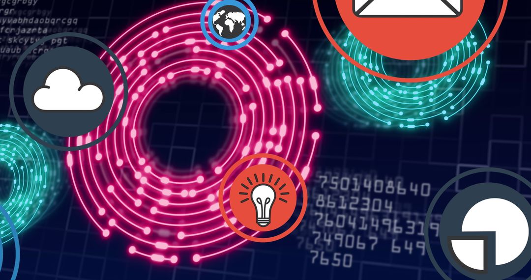 Innovative Media Icons and Digital Data Network Interface