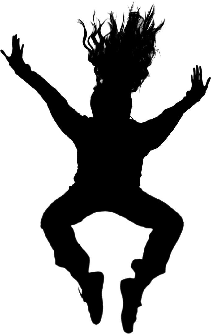 Transparent Athlete Mid-Air Performing Powerful Long Jump