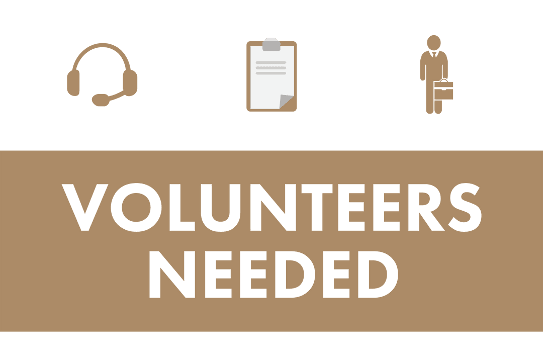 Transparent Volunteers Needed Sign with Icons