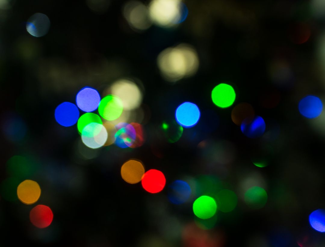Defocused image of illuminated christmas lights - Free Images, Stock Photos and Pictures on Pikwizard.com