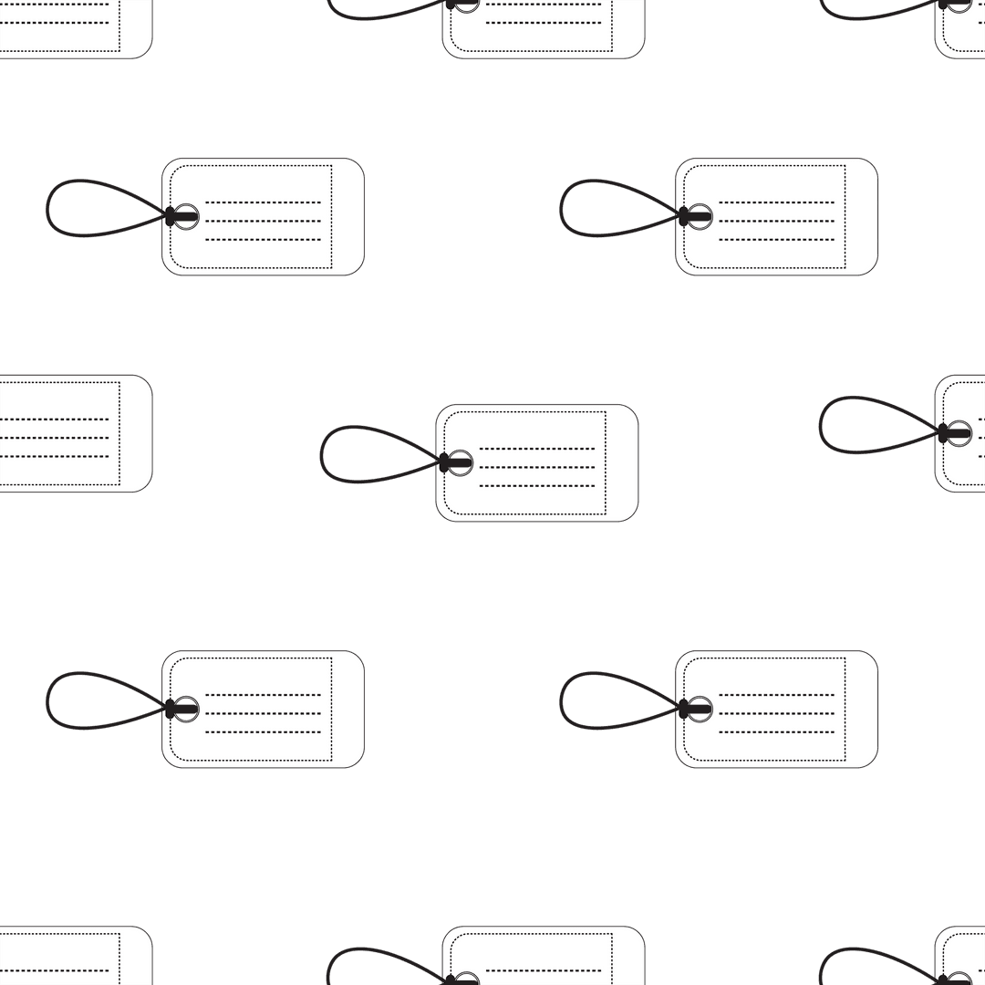 Seamless Transparent Background Vector of White Tags