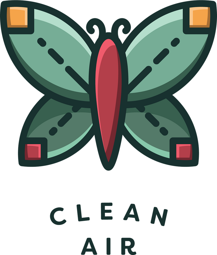 Minimalist Butterfly with Clean Air Text on Transparent Background - Download Free Stock Images Pikwizard.com