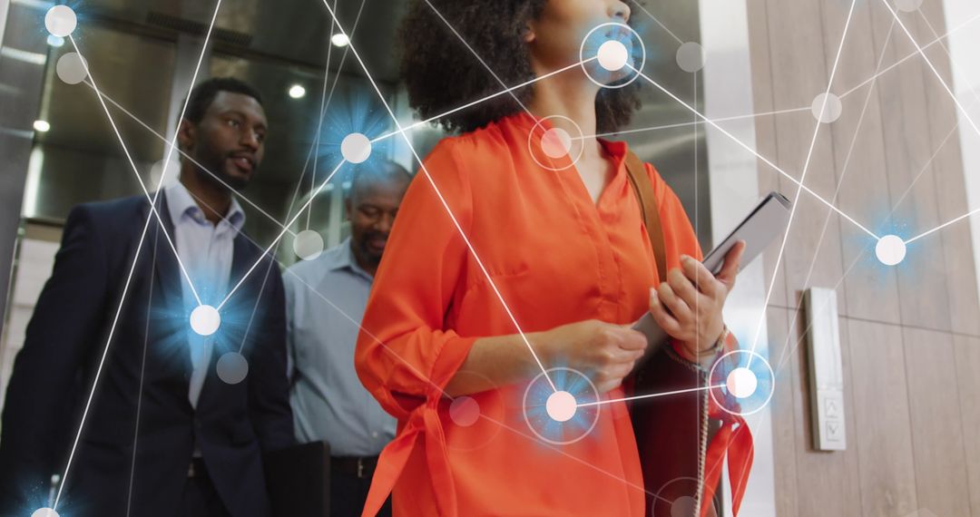 Diverse Professionals Integrating Global Data Networks