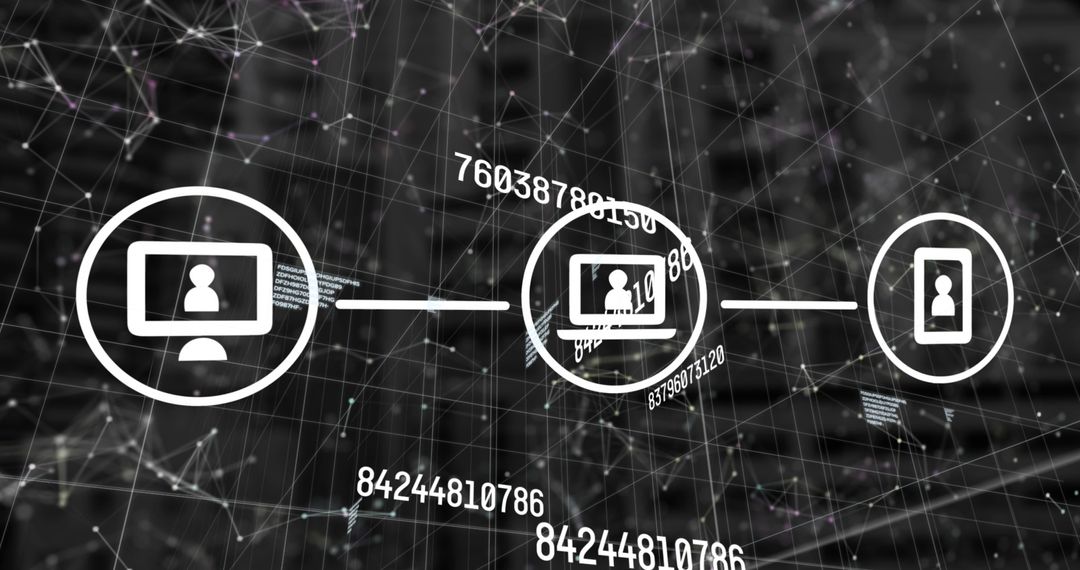 Abstract Communication Network with Interconnected Icons