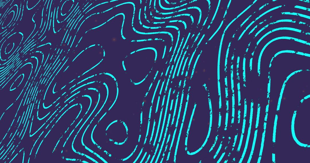 Abstract Blue Topographic Lines on Dark Background