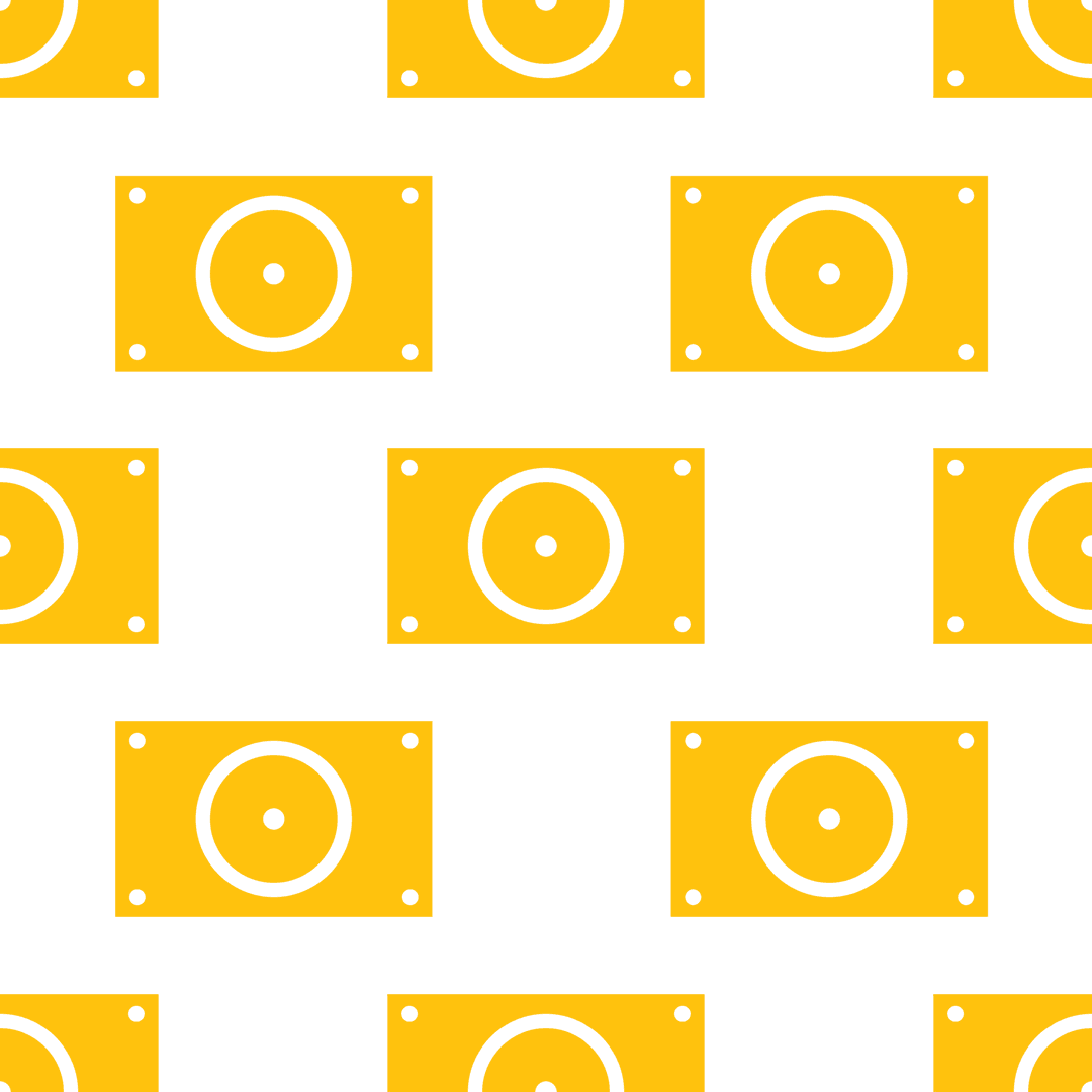 Abstract Yellow Shapes Seamless Transparent Background