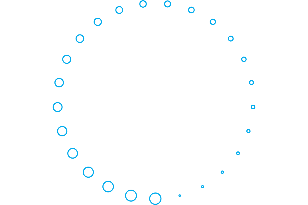 Transparent Circle Pattern of Various Blue Dot Sizes