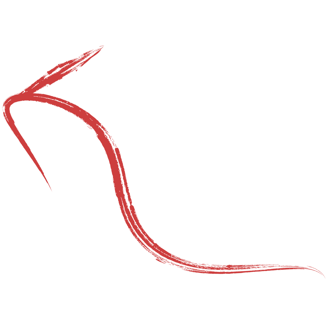 Abstract Red Arrow on Transparent Background