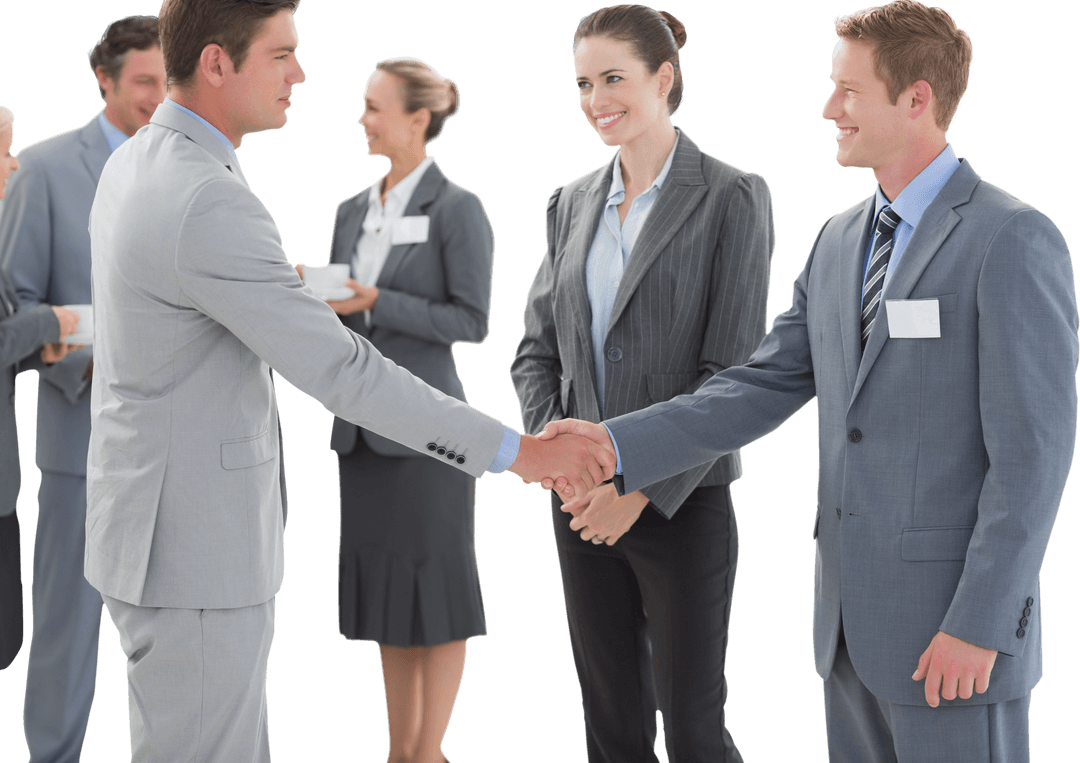 Successful Business People Shaking Hands Transparent Image