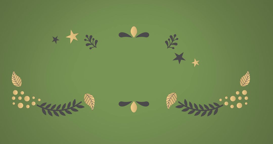 Elegant Christmas Decorative Design on Green Background