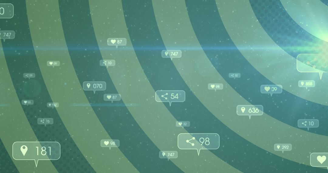 Social Media Interaction and Engagement Design Concept with Icons