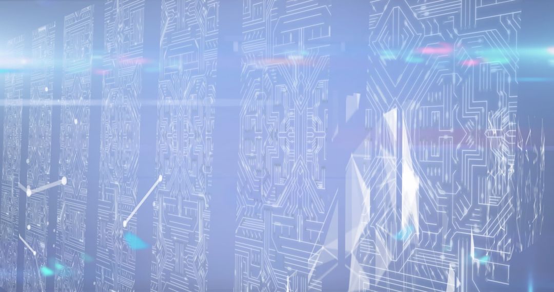 Futuristic Network Interface Displaying Digital Connections