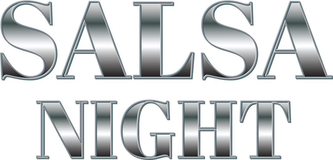 Salsa Night Text Design with Transparent Background