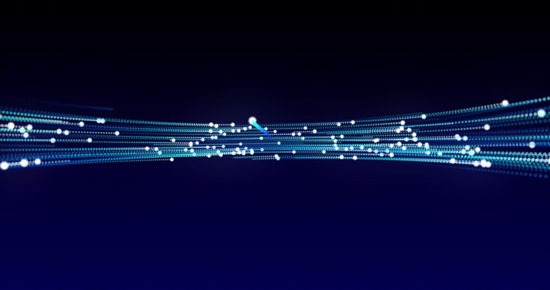 Abstract Light Trails with Blue and White Dynamic Glow