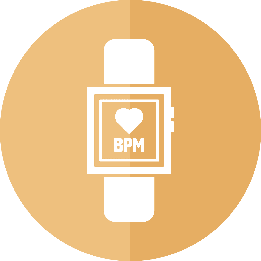 Smartwatch Symbol for Sports and Healthy Lifestyle on Transparent Background