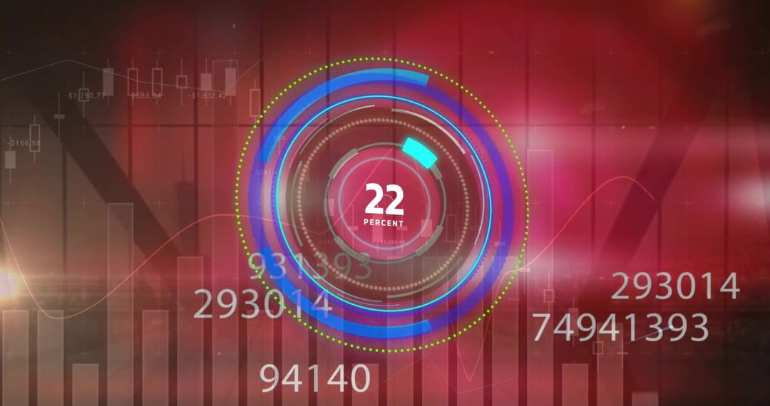 Futuristic Data Processing with Digital Interface Effects