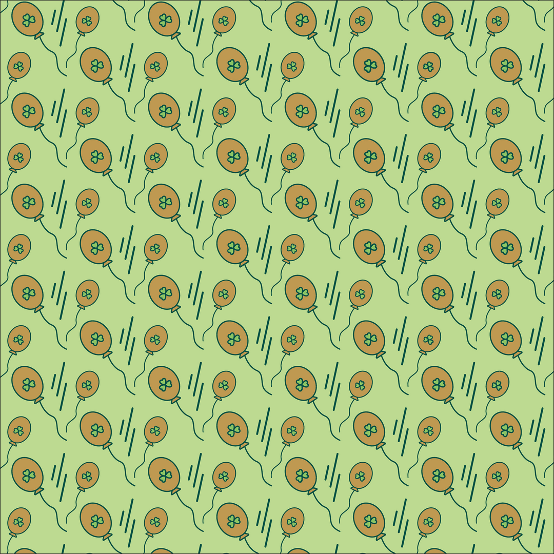 Seamless Transparent Shamrock Pattern for St. Patrick's Celebration