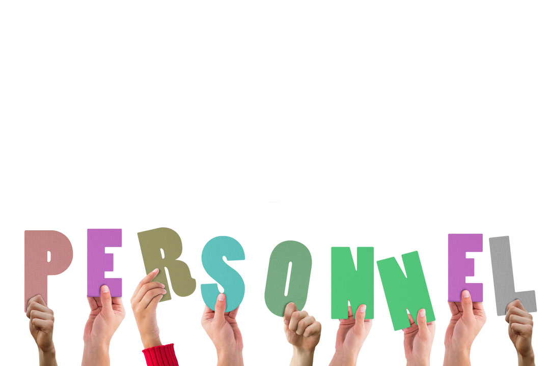 Hands Raising Personnel Text Illustration on Transparent Background - Download Free Stock Images Pikwizard.com