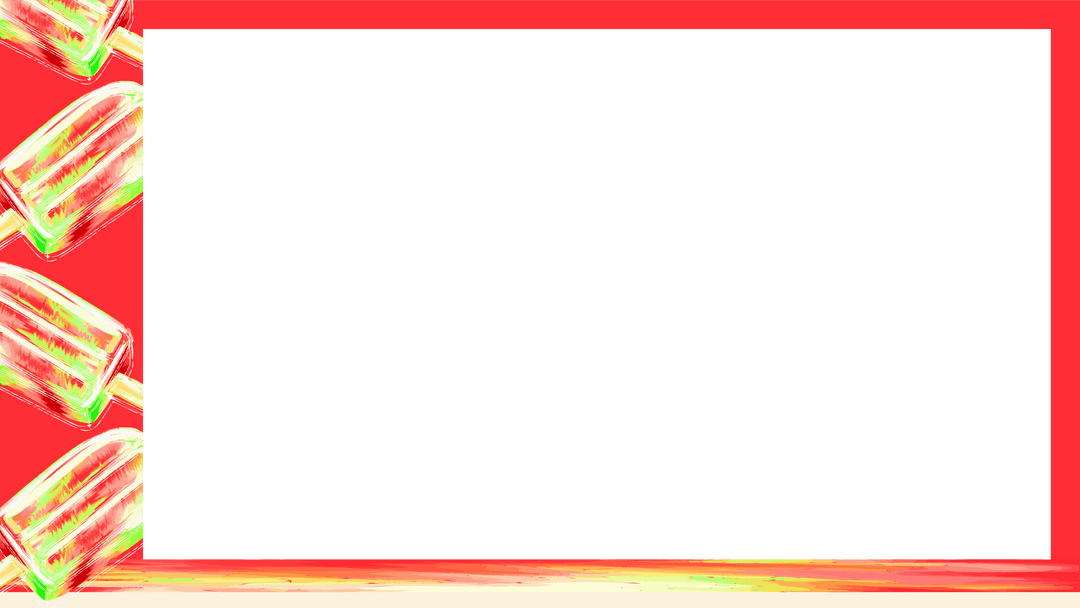 Vibrant Neon Popsicle Design on Transparent Background