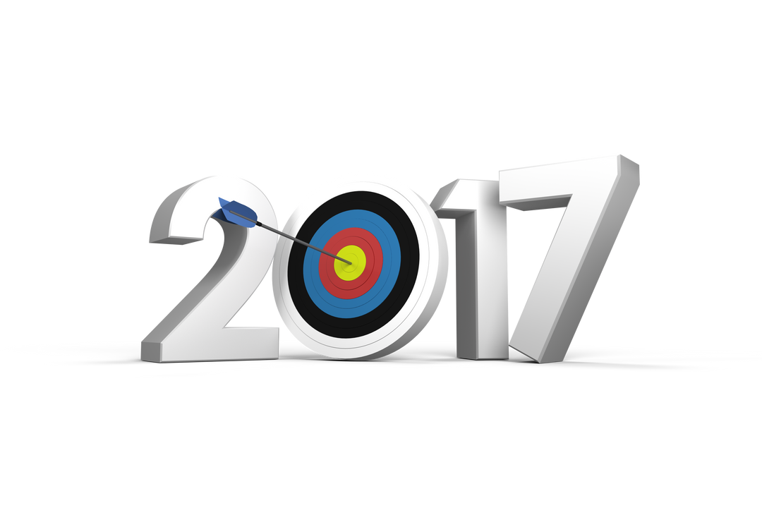 2017 Transparent Illustration with Target and Arrow for New Year - Download Free Stock Images Pikwizard.com