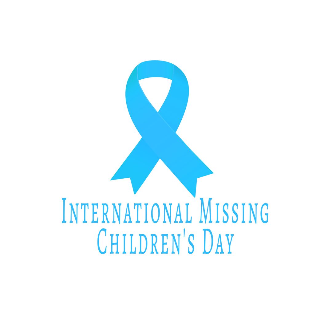 International Missing Children's Day Blue Ribbon Symbol