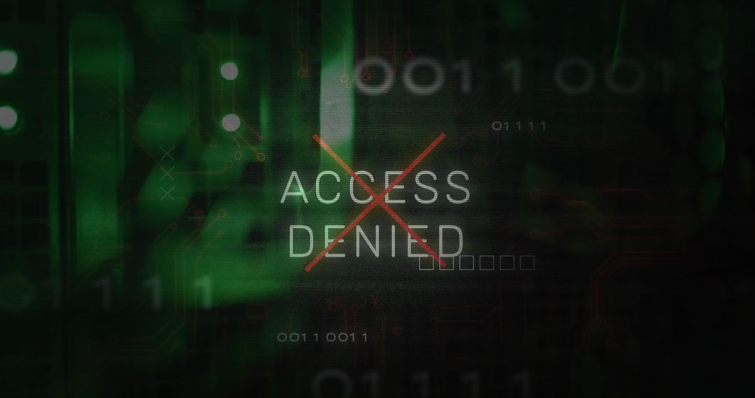 Access Denied Notification on Digital Background