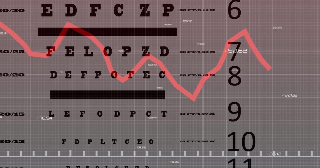 Eye Chart with Digital Data Integration Visualizing Business Trends