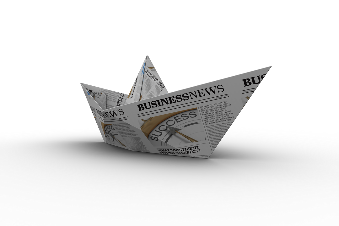 Transparent Paper Boat Made from Financial Newspaper Article - Download Free Stock Images Pikwizard.com