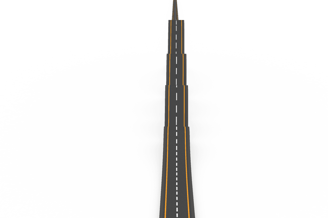 Transparent Vector of Hilly Street for Travel and Transport Illustration