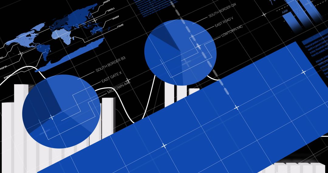 Global Financial Data Visualization with Bar and Line Graphs