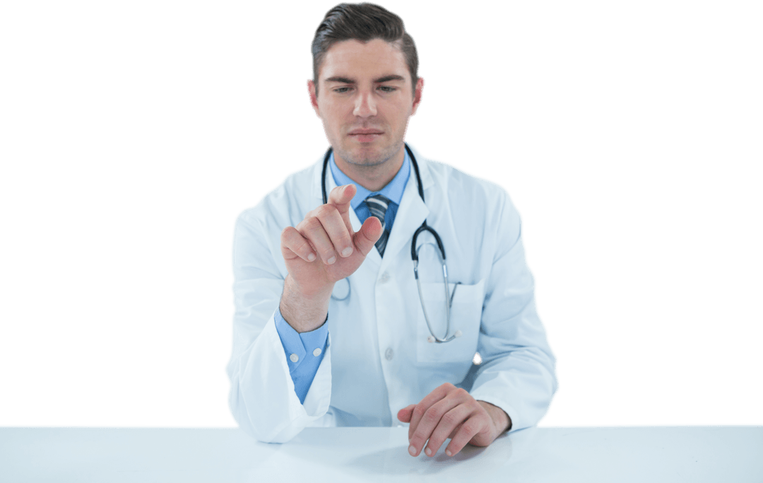 transparent background midsection of doctor using tablet interface - Download Free Stock Images Pikwizard.com