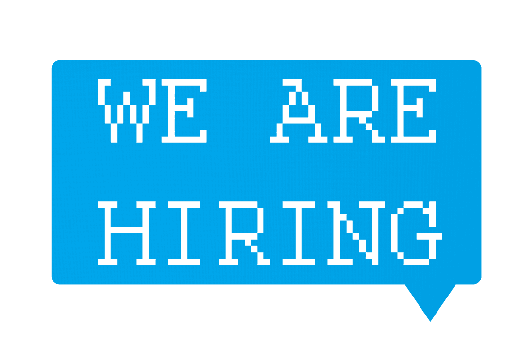 Transparent Blue Hiring Speech Bubble Sign